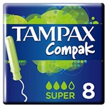 Ficha técnica e caractérísticas do produto Absorventes Internos Tampax Compak Super, 8 Unidades