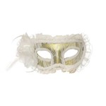 Acessório Carnaval Festa Fantasia Mascara Gala Branco