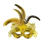 Ficha técnica e caractérísticas do produto Acessório Carnaval Festa Fantasia Mascara Primor Ouro