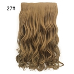Ficha técnica e caractérísticas do produto Acessórios Cosplay Partido Extensão pedaço de cabelo encaracolado peruca sintética Cinco grampo de cabelo Natural