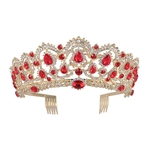 Ficha técnica e caractérísticas do produto Acessórios de cabelo Wedding Charming elegante Crown Rhinestone nupcial Tiara cocar