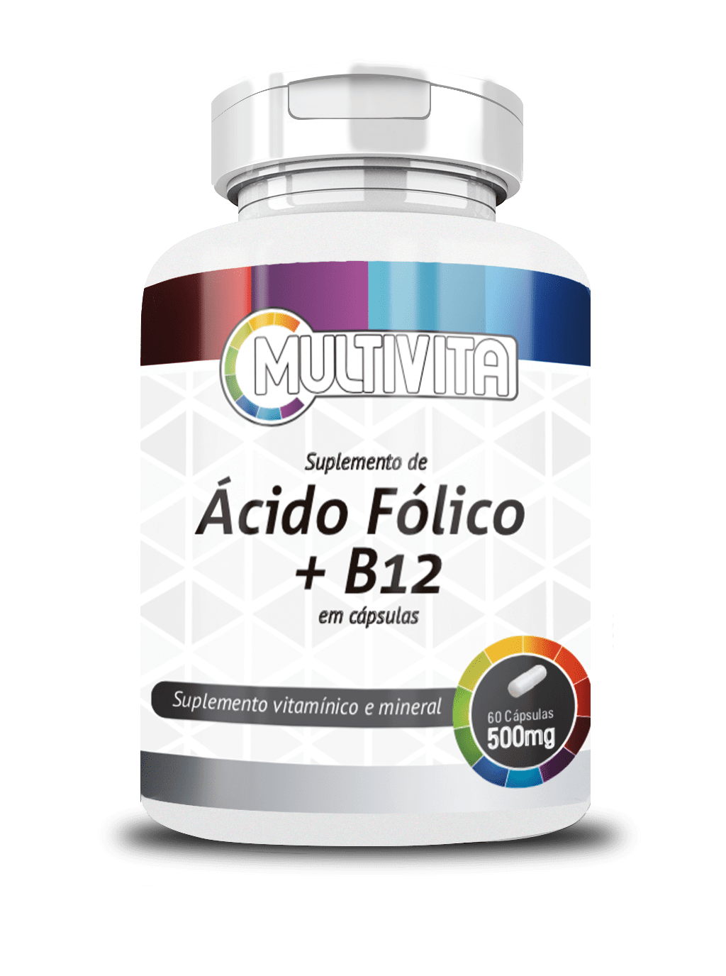 Ficha técnica e caractérísticas do produto Acido Folico +B12 60 Cápsulas