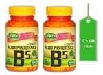 Ficha técnica e caractérísticas do produto Ácido Pantotênico Vitamina B5 Unilife 2 X 60 Cáps de 500Mg