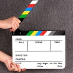 Ficha técnica e caractérísticas do produto Acr¨ªlico ripa Dry Erase Realizador de cinema Filme Clapper Board Slate