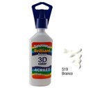 Ficha técnica e caractérísticas do produto Acrilex - Dimensional Brilhante Relevo 3D - Branco (519)