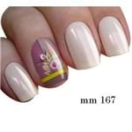 Adesivos de Unhas Feminices For Nails - Adesivos para Unhas Lilás com Flores Delicadas Mm167