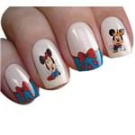 Adesivos de Unhas Feminices For Nails da Minnie e Mickey com Laço Vermelho M460