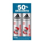 Ficha técnica e caractérísticas do produto Adidas Dry Power Desodorante Aerosol Masculino 2x150ml