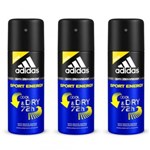 Ficha técnica e caractérísticas do produto Adidas Sport Energy Masculino Desodorante Aerosol 150ml (Kit C/03)