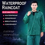 Ficha técnica e caractérísticas do produto Adultos Impermeável Suit Jacket & Calças PVC Rain Suit Set Womens Mens Ladies