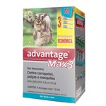 Ficha técnica e caractérísticas do produto Advantage MAX3 com 1 mL para Cães de 4 a 10 Kg - 3 Bisnagas