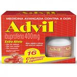Ficha técnica e caractérísticas do produto Advil 400mg 16 cápsulas líquidas