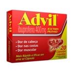 Ficha técnica e caractérísticas do produto Advil 400mg com 20 Cápsulas Líquidas