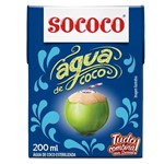 Ficha técnica e caractérísticas do produto Agua de Coco 200ml 1 UN Sococo