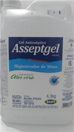 Ficha técnica e caractérísticas do produto Álcool em Gel Antisséptico Asseptgel Cristal Start 4,3kg