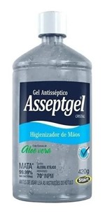 Ficha técnica e caractérísticas do produto Álcool Gel Higienizador Mãos Antisséptico 70% Asseptgel 420g - Start