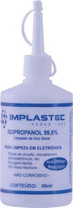 Ficha técnica e caractérísticas do produto Álcool Isopropílico 110ML Bico Aplicador Implastec