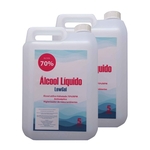Ficha técnica e caractérísticas do produto Álcool Liquido 70% INPM Anti-séptico 5 LITROS (2 UNIDADES)