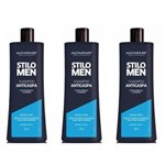 Ficha técnica e caractérísticas do produto Alfaparf Men Anticaspa Shampoo 250ml - Kit com 03