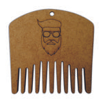 Alinhador e Pente Modelador para Barba de Madeira Barbeiro
