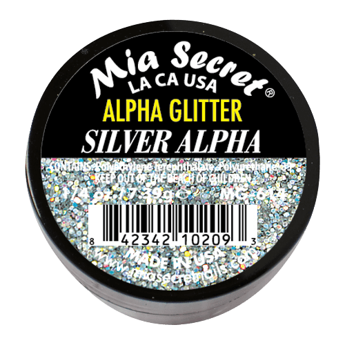 Ficha técnica e caractérísticas do produto Alpha Glitter | Silver Alpha | 7.39 Gr | Mia Secret
