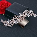Ficha técnica e caractérísticas do produto Amyove Lovely gift Casamento cabelo Mulheres Pinos Clipe nupcial Diamante de cristal slide Comb