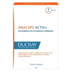 Suplemento de Vitaminas e Minerais Ducray Anacaps Activ+