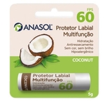 Ficha técnica e caractérísticas do produto Anasol Protetor Solar Labial FPS 60 Coconut Côco 5 g - Hipoalergênico