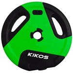 Ficha técnica e caractérísticas do produto Anilha Kikos 10Kg Ir91041/10S Style Cement Ps Preto / Verde