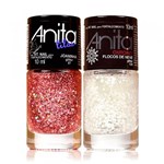 Anita Kit com 2 Esmalte com Glitter - 10ml - Anita Cosméticos