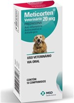 Ficha técnica e caractérísticas do produto Anti-inflamatório Meticorten Vet 20mg - 10 Comprimidos - Msd