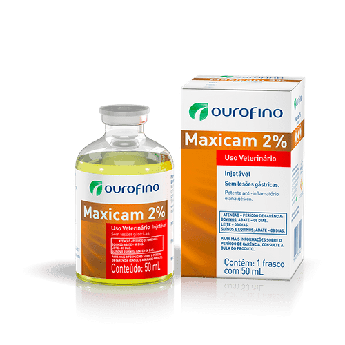 Ficha técnica e caractérísticas do produto Anti-inflamatório Ourofino Maxicam 2% Injetável para Equinos 50ml
