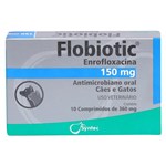 Ficha técnica e caractérísticas do produto Antibiótico Flobiotic Syntec 150mg C/ 10 Comprimidos P/ Cães e Gatos