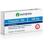 Ficha técnica e caractérísticas do produto Antibiótico Trissulfin - 400mg 10 Comprimido