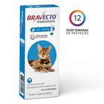 Ficha técnica e caractérísticas do produto Antipulgas Bravecto Transdermal 250mg Gatos 2,8 a 6,25kg