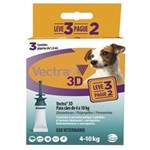 Ficha técnica e caractérísticas do produto Antipulgas e Carrapatos Ceva Vectra 3D Cães de 4 a 10 Kg 3 Pipetas