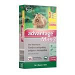 Antipulgas e Carrapatos Combo Advantage Max3 para Cães Até 4kg 0,4ml