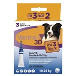 Ficha técnica e caractérísticas do produto Antipulgas e Carrapatos para Cães de 10 a 25kg Vectra 3D - 3 Pipetas - Ceva