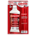Ficha técnica e caractérísticas do produto Antisséptico Bucal Plax Luminous White + Creme Dental Luminous White 90g - Colgate