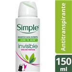 Antitranspirante Aerosol Invisible Simple 150ml