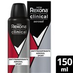 Ficha técnica e caractérísticas do produto Antitranspirante Aerossol Sport Rexona Clinical Men 150ml