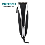 Aparador de cabelo profissional recarregável barbeador elétrico dos homens corte de cabelo ajustável lâmina de cerâmica aparador de barba PRITECH