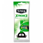Ficha técnica e caractérísticas do produto Aparelho Barbear Schick Xtreme 3 Pele Sensível Verde Com 2