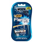 Ficha técnica e caractérísticas do produto Aparelho de Barbear Bic Flex 3 Extra Suave 4 Unidades