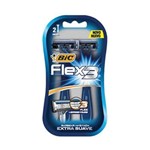 Ficha técnica e caractérísticas do produto Aparelho de Barbear BIC Flex 3 Extra Suave (Emb. Contém 12 Cartelas com 2un. Cada)