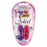 Ficha técnica e caractérísticas do produto Aparelho de Barbear Bic Soleil Rosa e Roxo com 2 Unidades