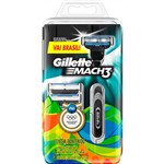 Ficha técnica e caractérísticas do produto Aparelho de Barbear Gillette Mach3 com 3 Cargas - Edição Especial Jogos Rio 2016