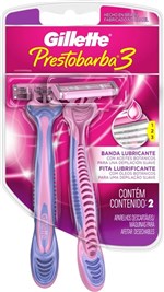 Ficha técnica e caractérísticas do produto Aparelho de Barbear Gillette Prestobarba 3 Feminino - 2 Unidades