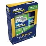 Ficha técnica e caractérísticas do produto Aparelho de Barbear Gillette Prestobarba 3 Sensec 4 Unidades Grátis Mini Gel 56g