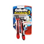 Aparelho de Barbear Gillette Prestobarba 3 Vermelho F1 com 2 Unidades